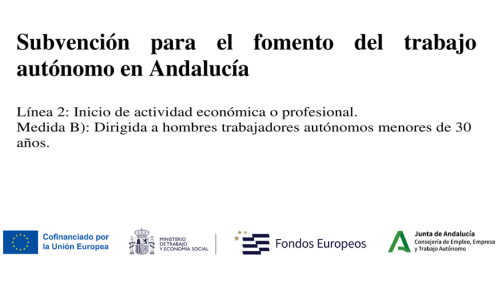 Subvenci&oacute;n para el fomento del trabajo aut&oacute;nomo en Andaluc&iacute;a